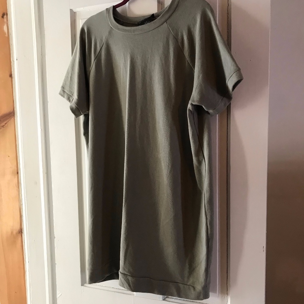 Light Olive Green Sweater Dress - 2X